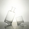 wholesale clear Glass whiskey Decanters with Wood Stoppers